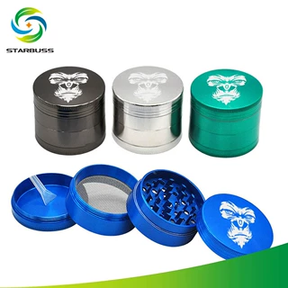 星布斯直供4层直径50mm锌合金金属磨烟器 猩猩logo可定制