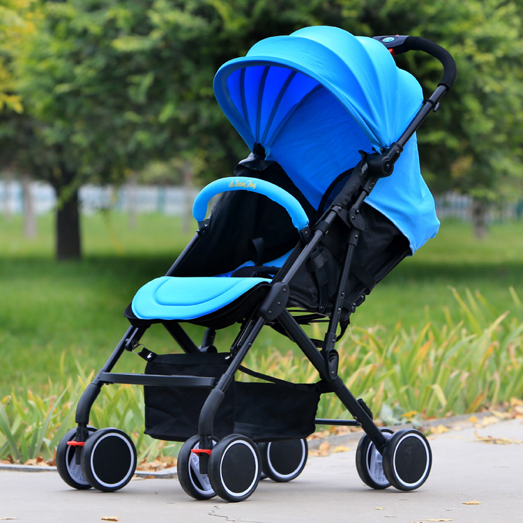 婴儿推车轻便型可折叠春秋两用可坐可躺儿童伞把车四轮童车批发|ms