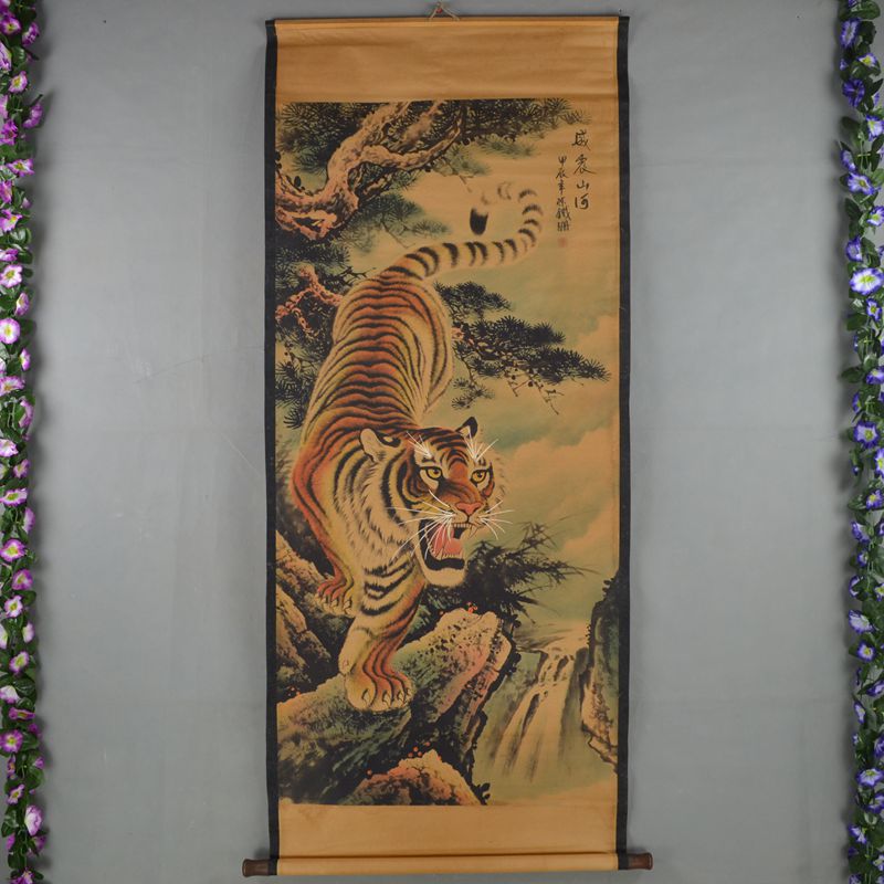 wholesale To fake something antique Crafts Collection Antique Mounting a living room Office decorate Hanging picture Megatron rivers Fierce tiger