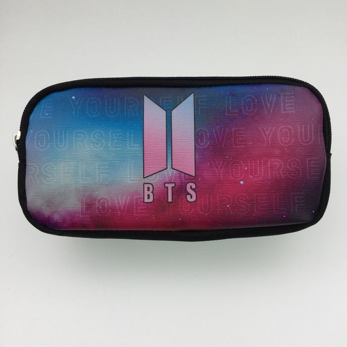 BTS防弹少年团防水麻纱布笔袋A款20X10X6.5CM 1