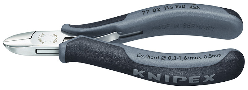 德国 KNIPEX 凯尼派克 77 02 115 ESD 防静电电子斜口钳