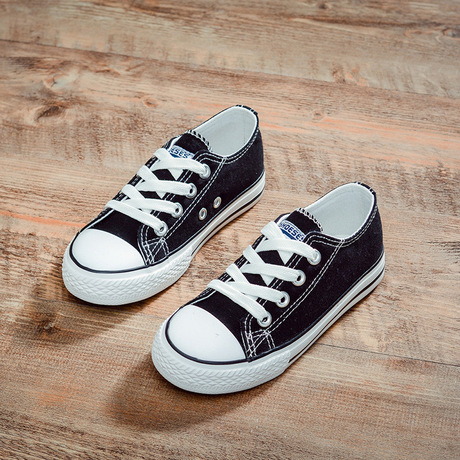 Giày dép trẻ em CESHOESES Giày vải trẻ em màu rắn thấp để giúp giày cha mẹ trẻ em một thế hệ Giày vải trẻ em