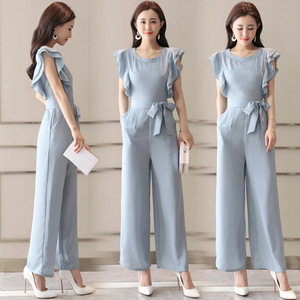 Summer pants summer suit new wide-legged pants suit Chiffon Dress 