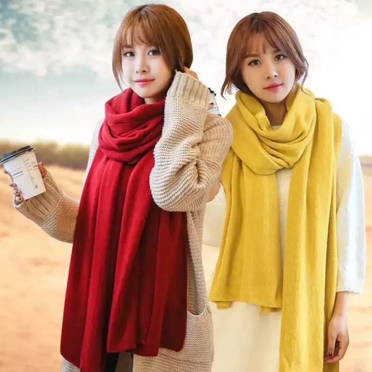 Scarf Women's Winter Korean Style Knitted Wool Imitation Cashmere Scarf Shawl Men's and Women's Solid Color Versatile Scarf Manufacturer Wholesale Scarf Women's Winter Korean Style Knitted Wool Imitation Cashmere Scarf Shawl Men's and Women's Solid Color Versatile Scarf Manufacturer Wholesale