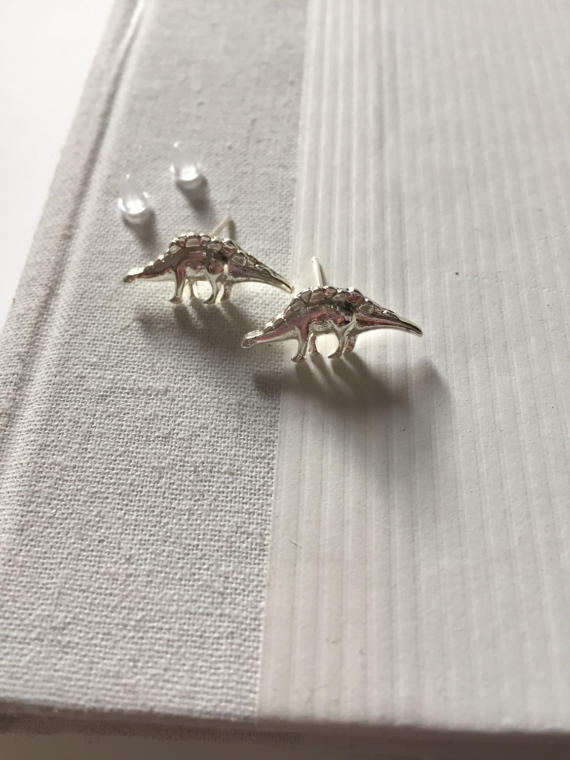 Earrings Gold Plated Silver Dinosaur Little Monster Earrings Wholesale display picture 7