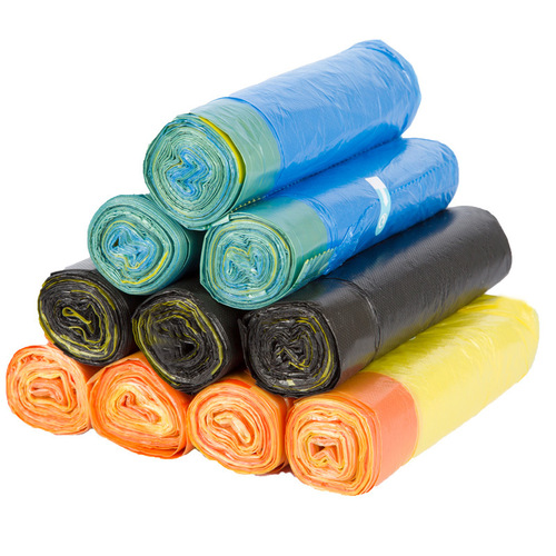 Heavy-duty rope waste bag, colorful kitchen waste bag, household thick waste bag, drawstring waste bag