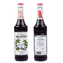 包莫林MONIN蓝莓风味糖浆玻璃瓶装700ml咖啡鸡尾酒辅料果汁饮料