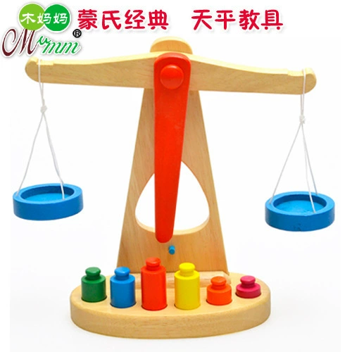 Деревянная материнская деревянная детская шкала баланса просветления Mengshi раннее образование Образовательный детский сад учебные пособия игрушки оптом