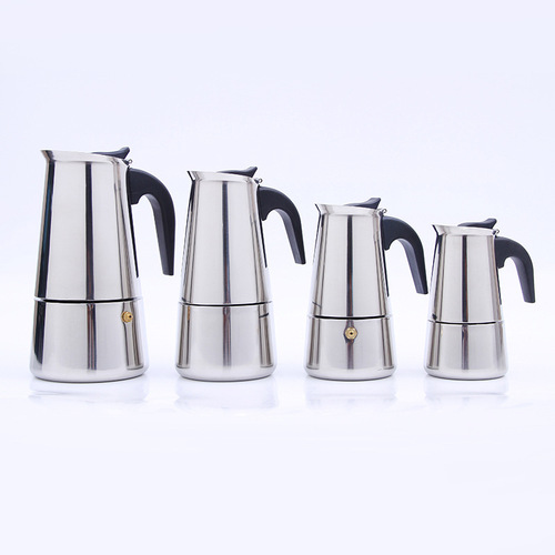 Manufacturer sends stainless steel coffee pot/household coffee making machine coffee utensils big belly swollen moka pot