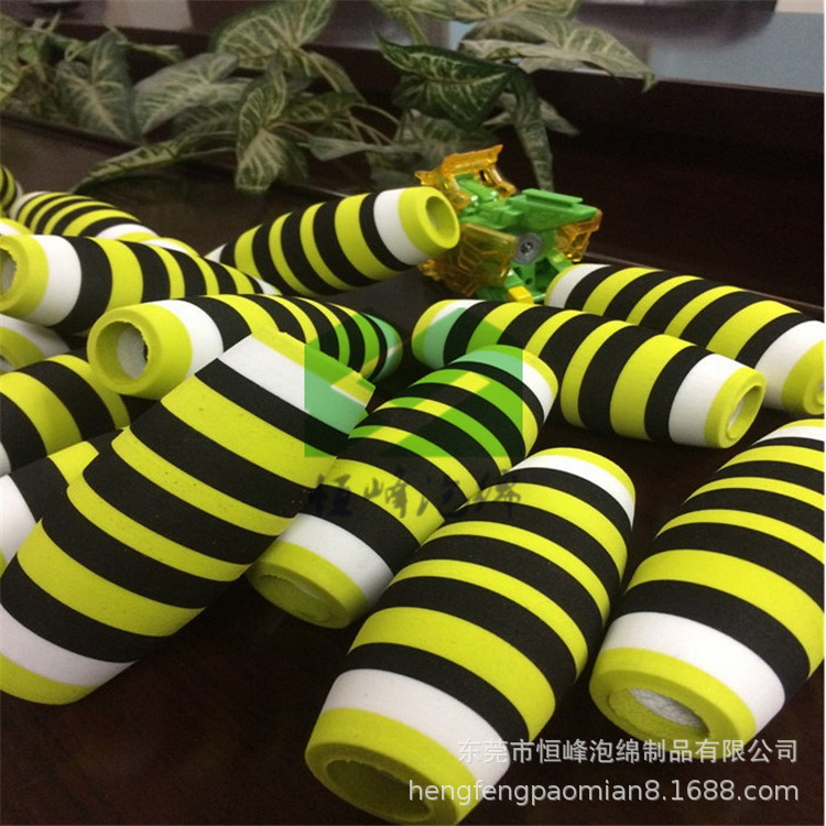 竹节EVA研磨加工三色拼接成型EVA手柄 登山杖EVA手柄套
