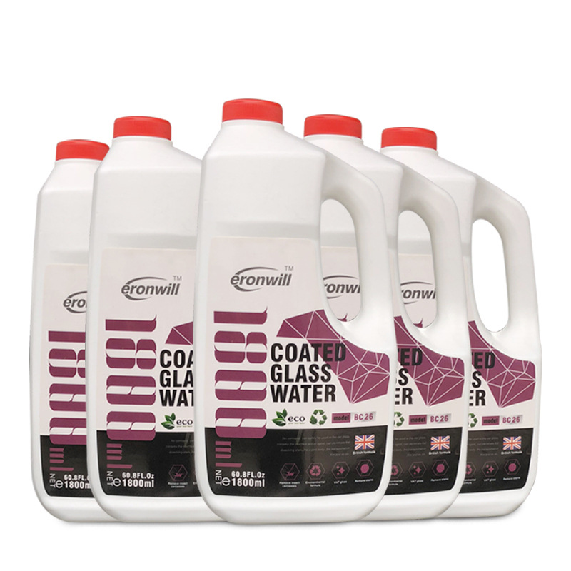 Coated Glass Wiper Fluid for Cars, All-Season Use, Coating That Repels Water, Anti-Dirt, Rain-Proof, Cleaning and Maintenance Strips