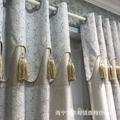 Finished curtains Bring your own curtain finished product curtain wholesale customized Jacquard stitching Yingxiang textile factory
