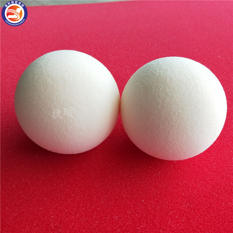 订做 耐高温高密50公斤清洁海绵球 彩色子弹海绵发泡球