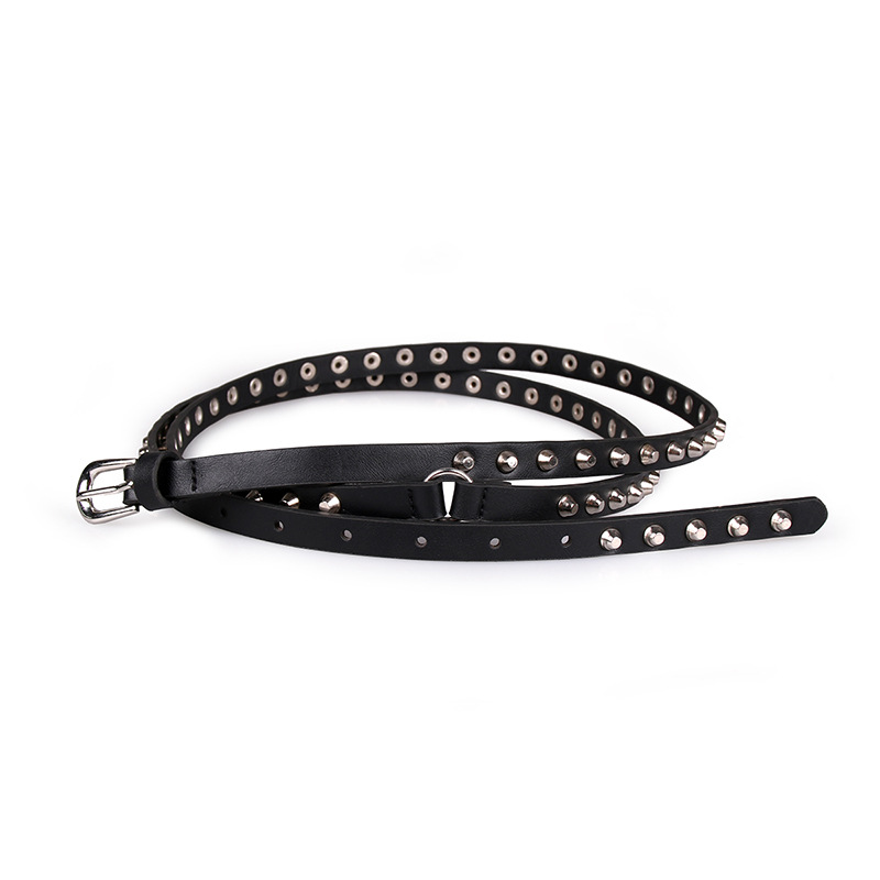 Cool Style Geometric Pu Leather Rivet Women's Leather Belts display picture 4