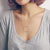 Fashionable accessory, metal necklace, sweater, European style, simple and elegant design