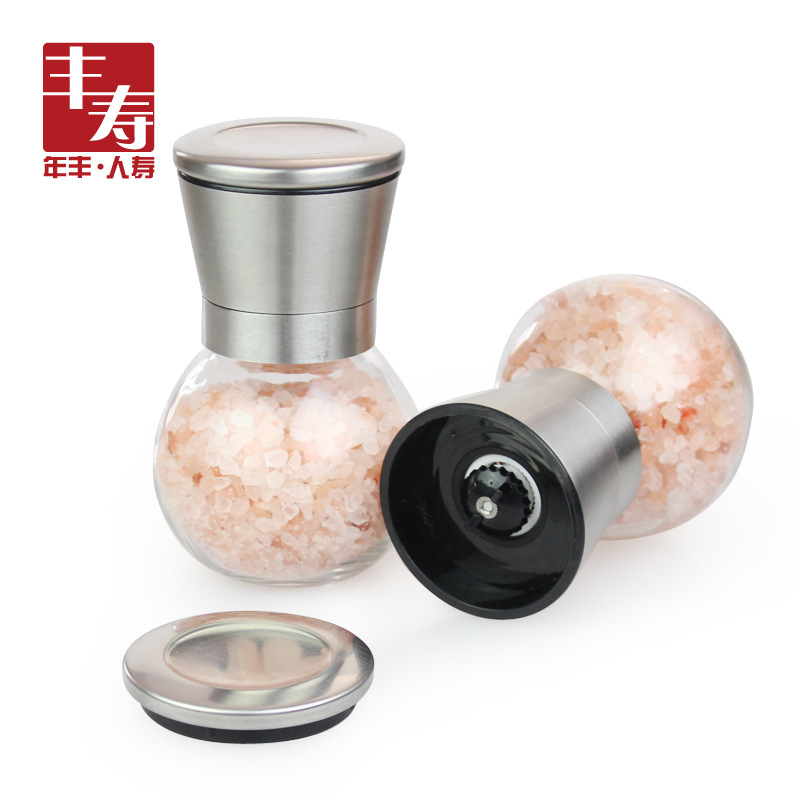 Molinillo de pimienta negro manual núcleo de cerámica pimienta sal de mar moler condimento caja condimento botella tarro hogar