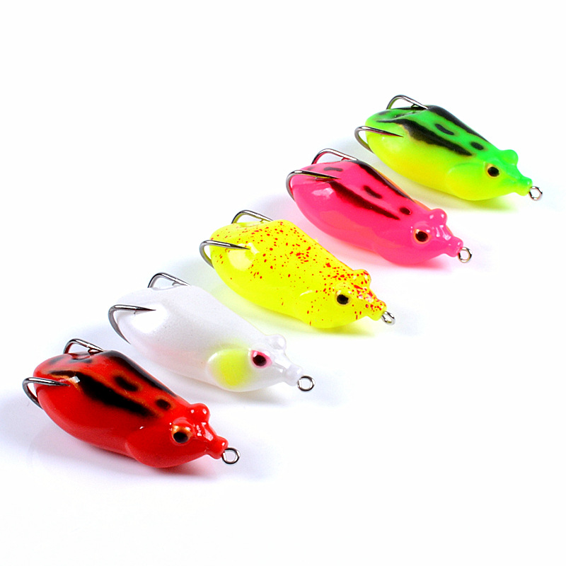 Floating Frogs Fishing Lures Soft Baits Fresh Water Bass Swimbait Tackle Gear