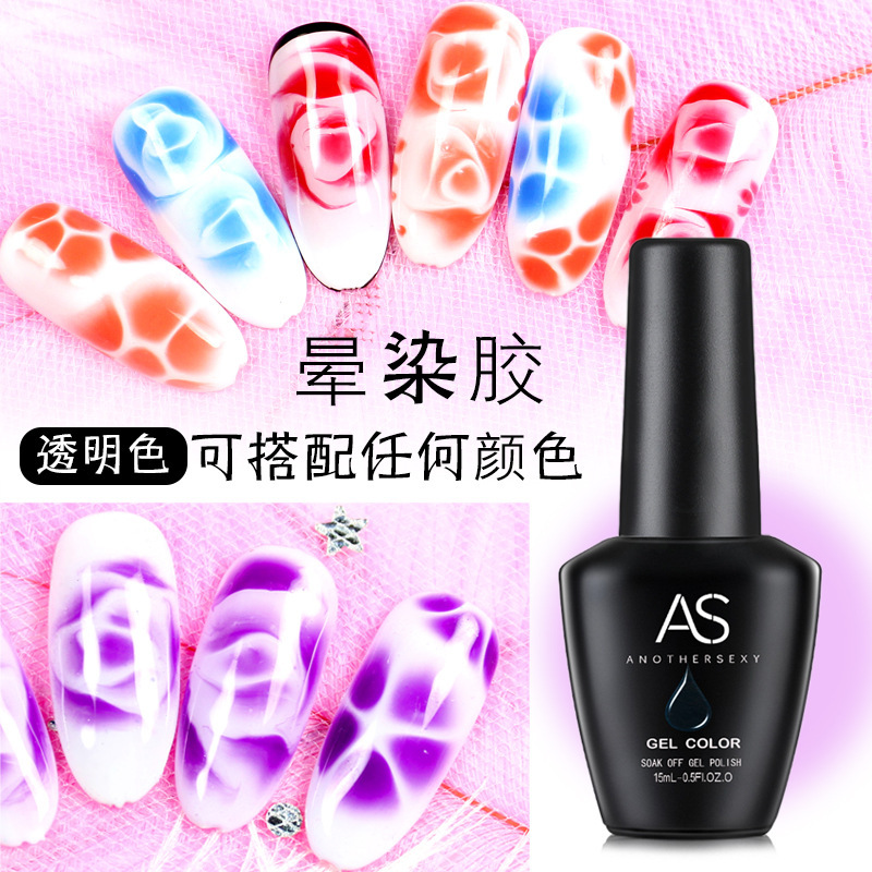 AS Nail Art Sniffing Nail Glue Black and White Art Amber Painting Flower Phototherapy Nail Health Environmental Sniffing Glue