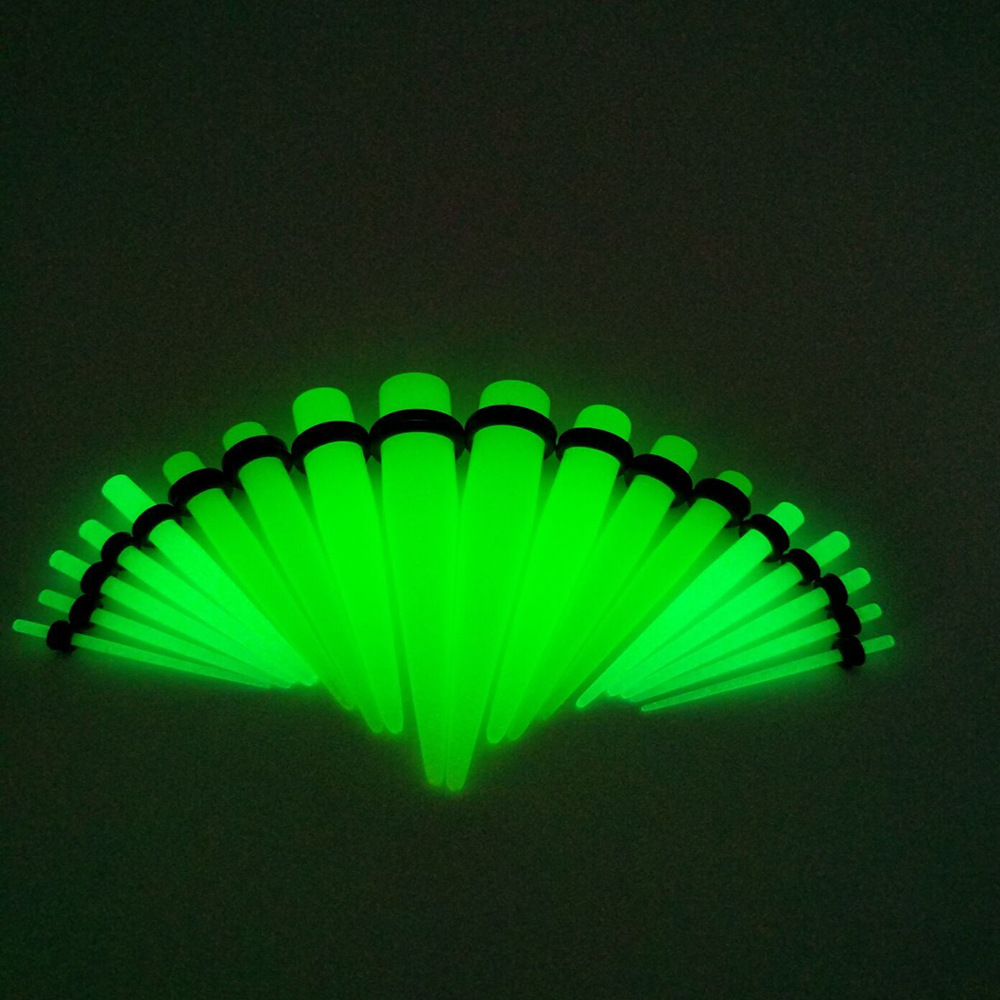 Acrylic Luminous Spike Ear Taper Expander - Geometric Body Jewelry for Ear Piercing detail image 8