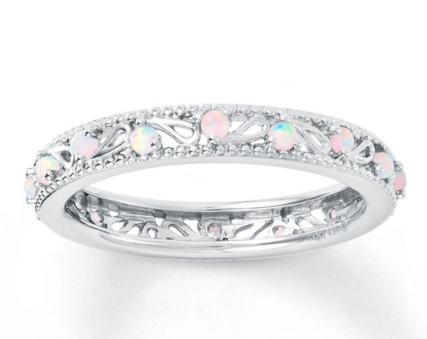 Zhen Rong wish New 925-plated Silver Inlaid Aobao Ring Europe and America Cross-border Rainbow Engagement Proposal Ring