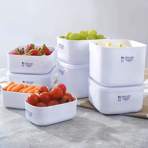 Japan imported lunch box for office workers, microwave oven heated lunch box, refrigerator special fruit storage plastic crisper