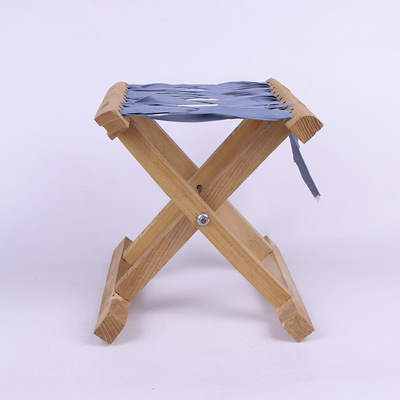 厂家直销实木马扎便携式家用凳子野营钓鱼可折叠凳麻花面马扎批发|ru