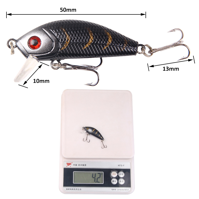 Small Minnow Fishing Lures Hard Plastic Baits Fresh Water Bass Swimbait Tackle Gear