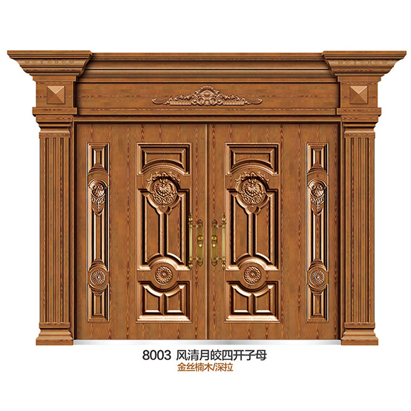 别墅大门非标门进户门钢制门锌合金门大门防盗门仿铜门|ms