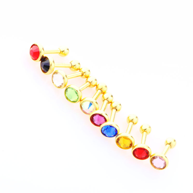 Labret piercing jewelry detail image
