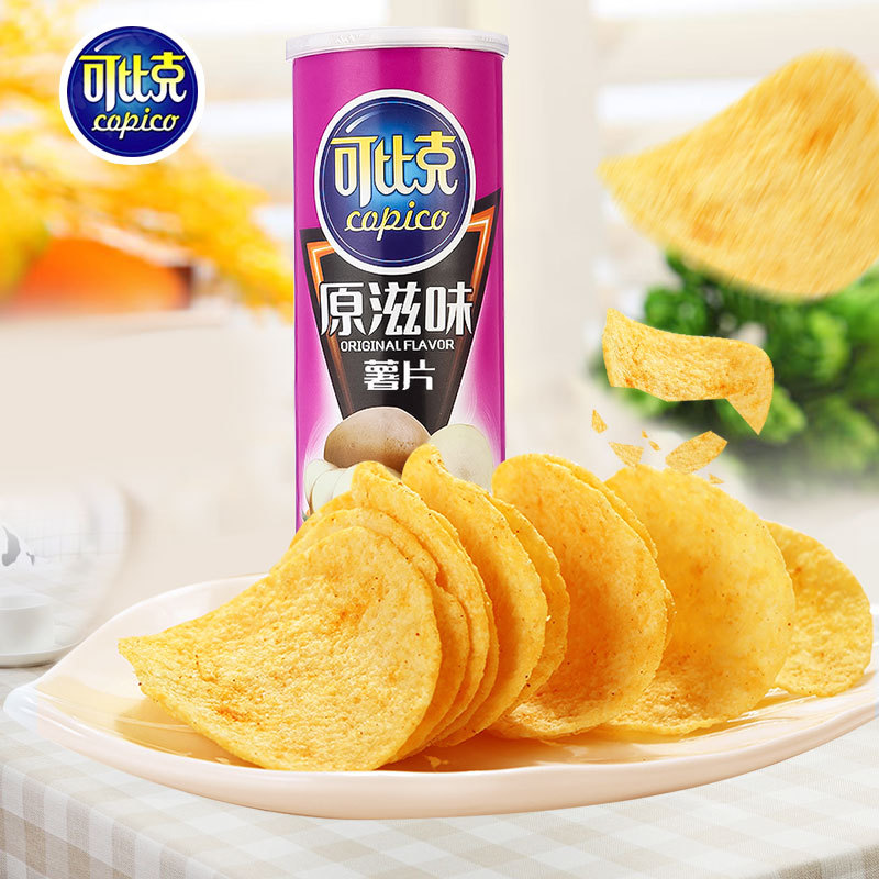 达利园可比克薯片105gx24罐番茄烧烤香辣味罐装