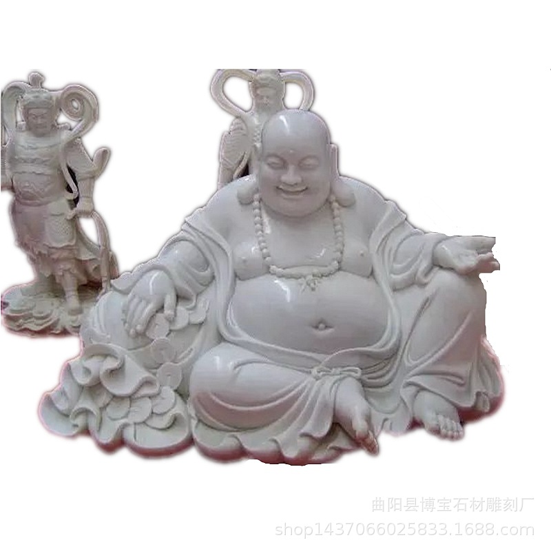 寺庙汉白玉石雕坐佛雕刻弥勒佛大肚弥勒佛像哈哈笑佛厂家现货-阿里巴巴