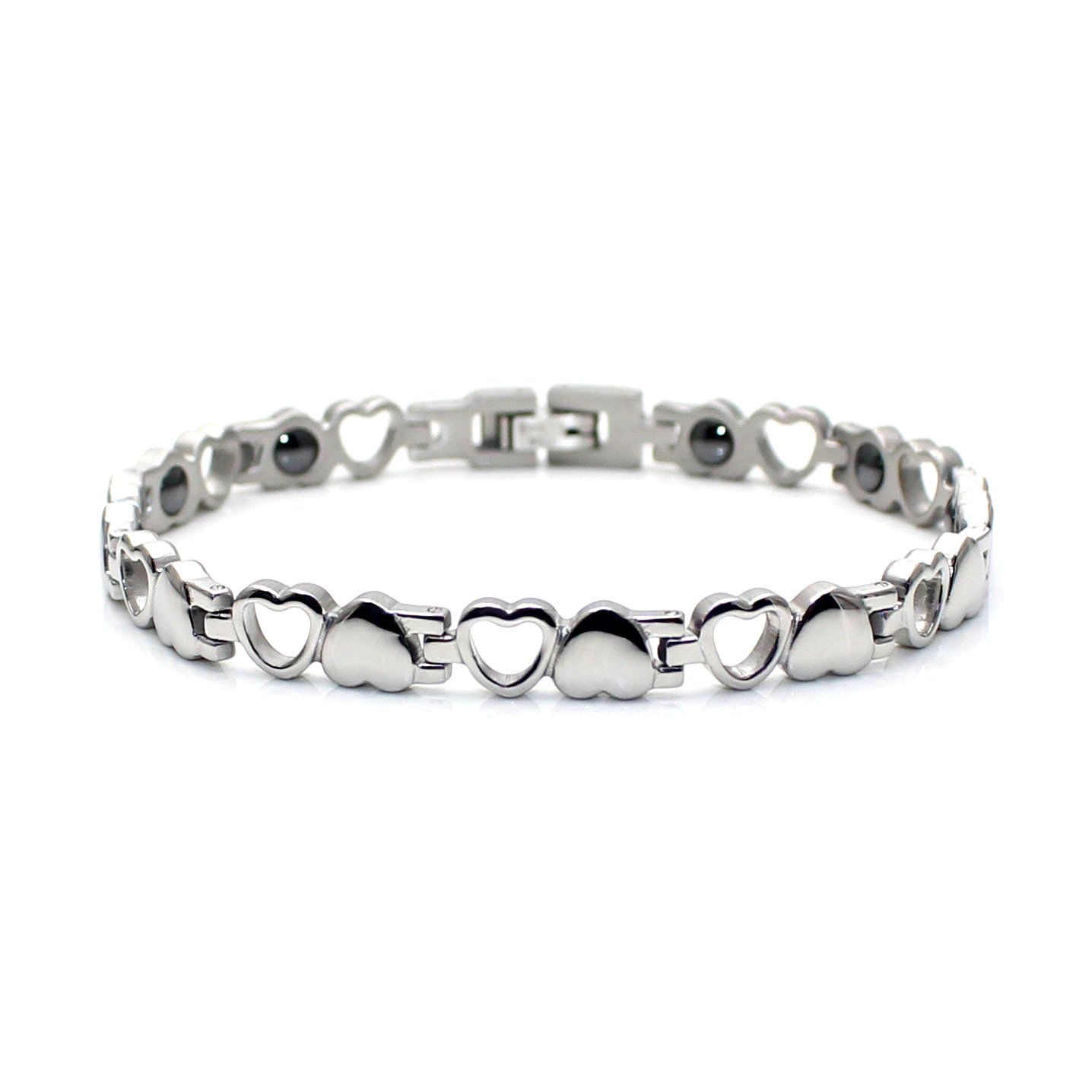 Street Occasion 304 Stainless Steel Material Original Design Heart Shape 304 Stainless Steel Polishing Couple Bracelets