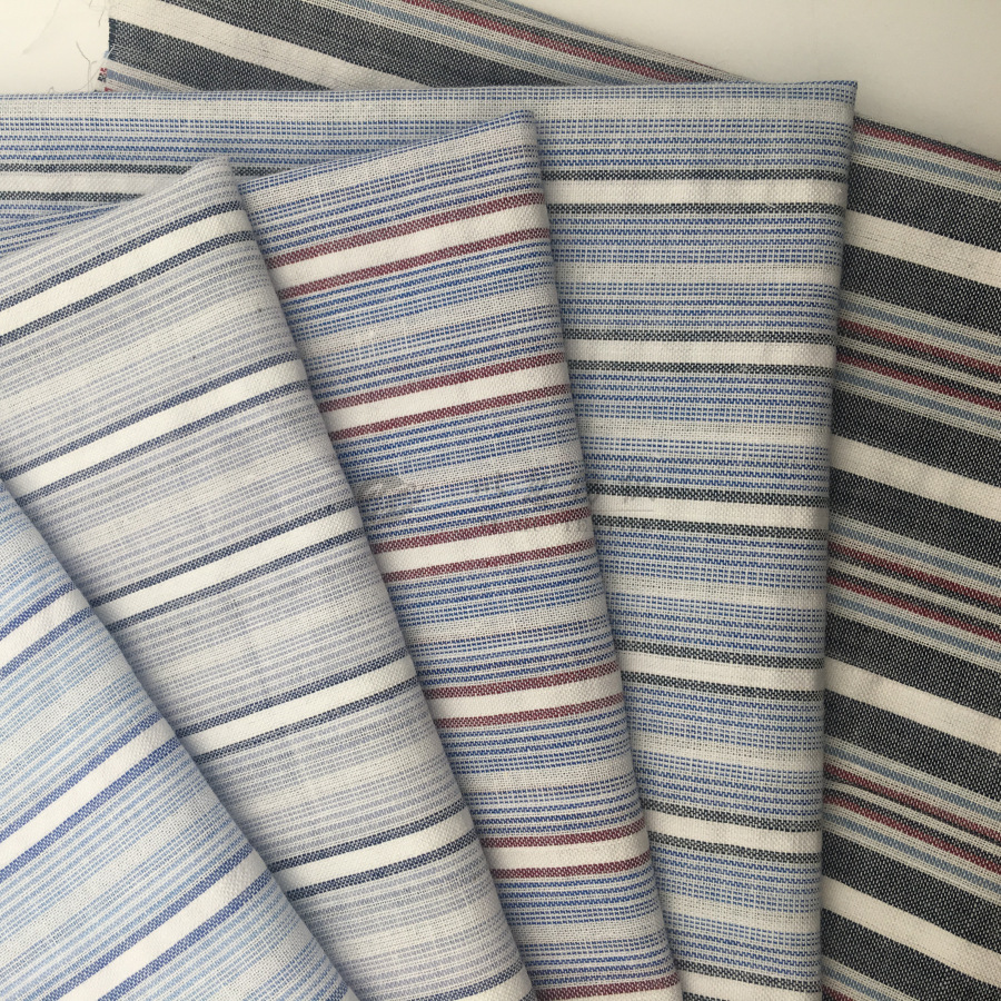 厂家直销 现货供应 全棉条子 色织面料 外贸热卖 经典款新 批发