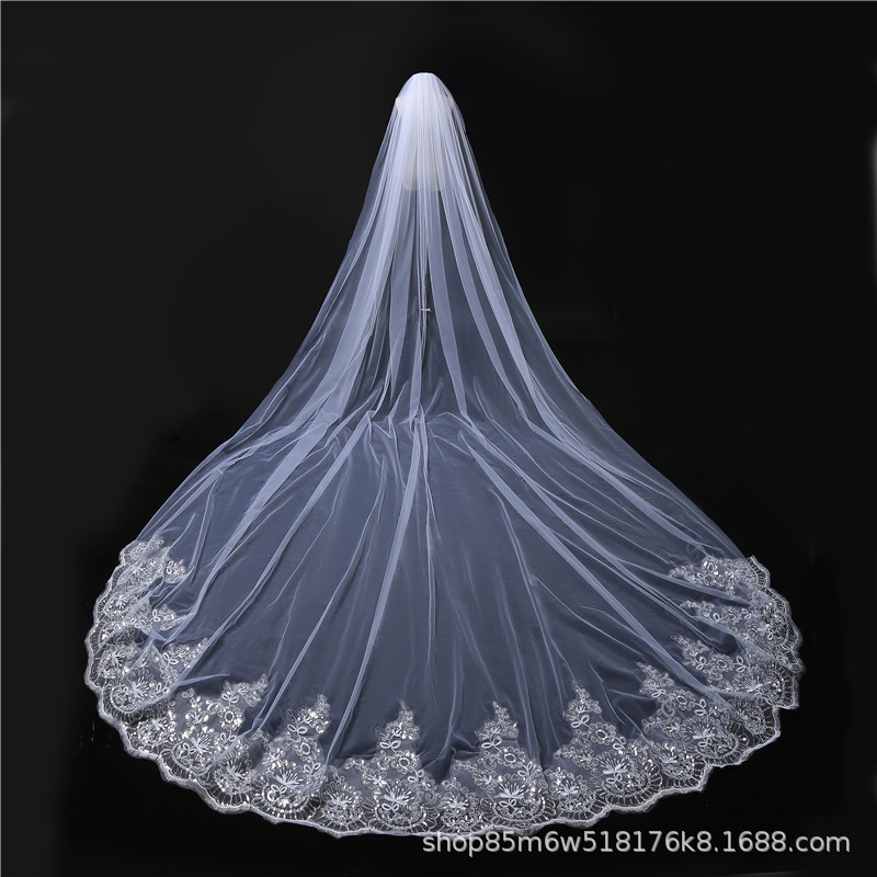 Wholesale bridal veil lace sequin lace w...