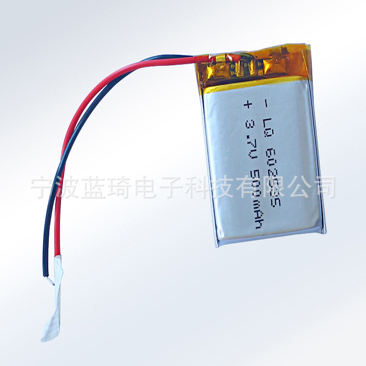 厂家供应 照明灯具、美容仪用聚合物锂电池 602535 500mAh 3 .7V