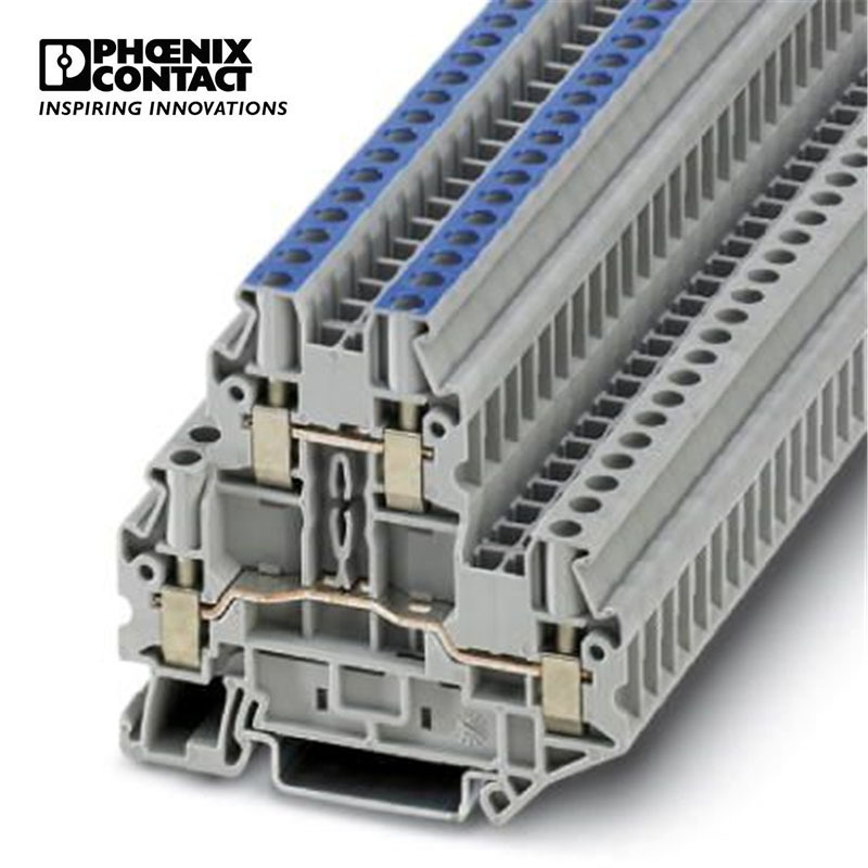 菲尼克斯接线端子4平方螺钉连接灰色凤凰端子-UTTB 4-L/N