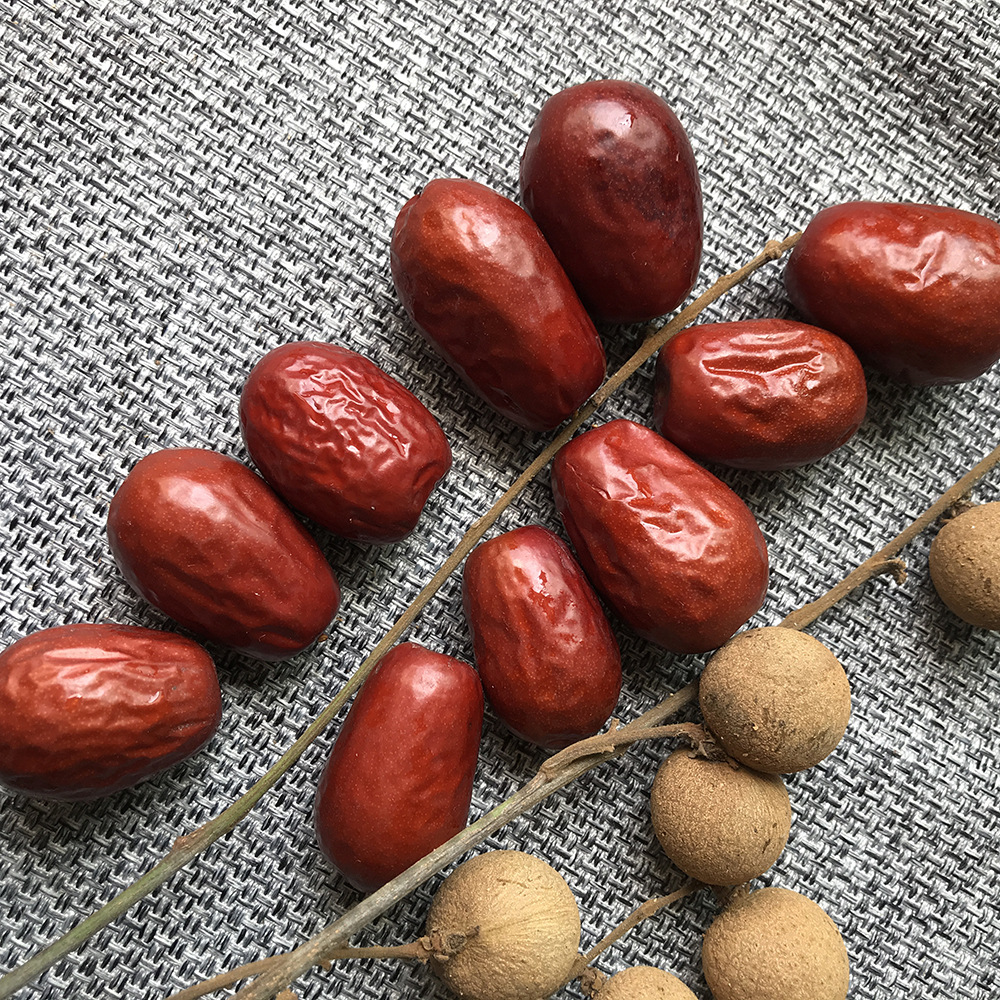 新疆和田大枣三级大颗粒红枣500g/袋干红枣即食零食产地直供~|ms