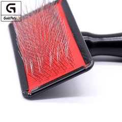 Goldpets/金派滋 美容師 鋼板木柄針梳0.25mm軟針 開結拉毛爆毛