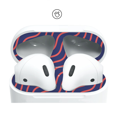 适用apple airpods防铁粉贴纸苹果蓝牙耳机2代1-6set盖子保护贴膜|ru