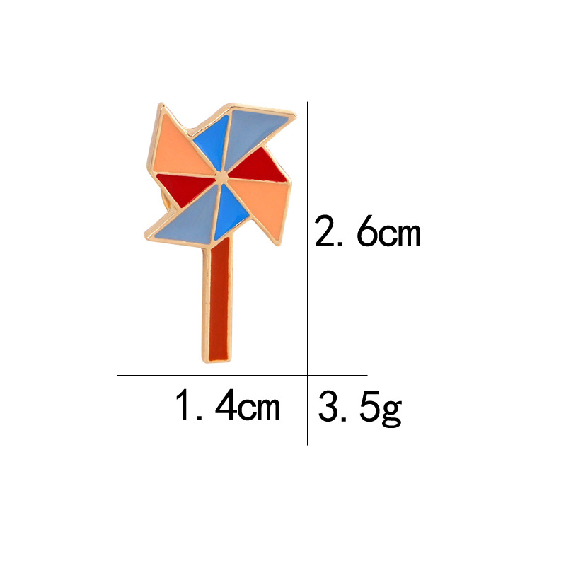 Fashion Creative Cartoon Childlike Paper Airplane Windmill Envelope Brooch display picture 12