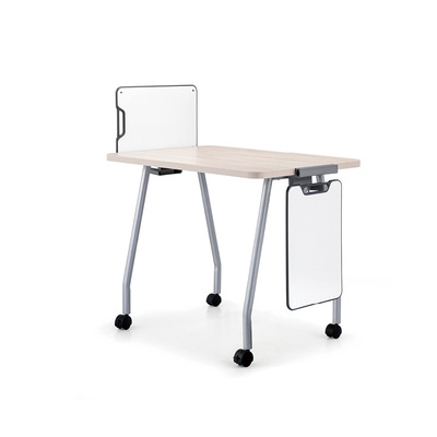 组合长条办公桌四脚带轮学生培训桌自带小白板桌子可订做1|ru