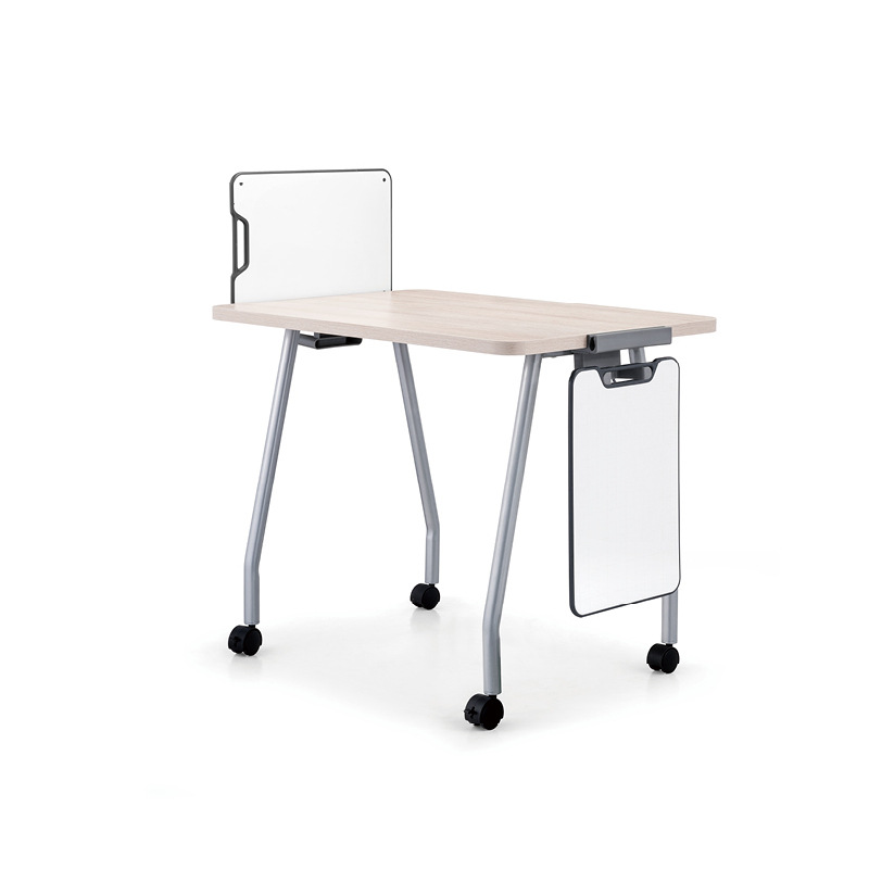 组合长条办公桌四脚带轮学生培训桌自带小白板桌子可订做1|ru