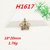 K -gold diamond Crown series mobile phone beauty sticker nail hairpin flower plate drilling DIY jewelry accessories