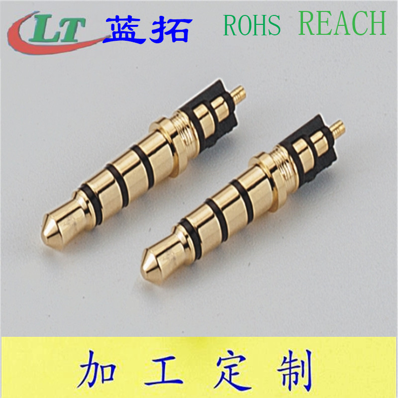 【现货】3.5四极耳机插头 DC3.5MM四级插头环保  3.5插头立体四极