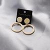 Accessory, round resin, fashionable earrings, Japanese and Korean, simple and elegant design