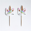 24 -filled Cupcake Topper decorative visa -inserting birthday party Unicorn unicorn cake account