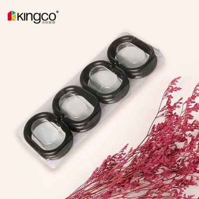 厂家供货新款上市黑色浴帘杆c型环浴帘挂钩白搭黑色可旋转可代发|ru