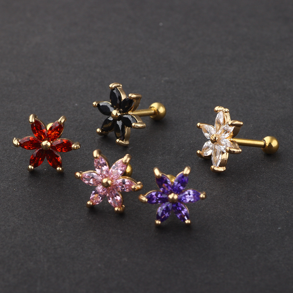 Labret piercing jewelry detail image