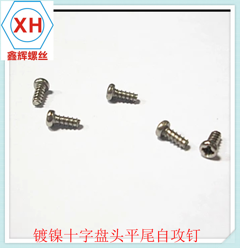 镀镍F尾十字盘头平尾自攻螺丝 PB圆头平尾  M3*12（1000个）