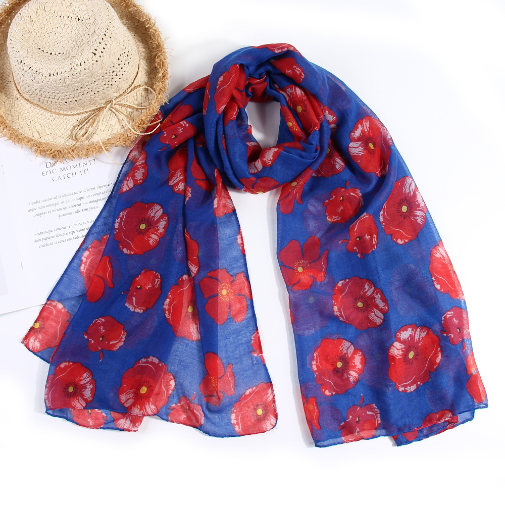 Women's Ig Style Elegant Flower Polyester Scarf display picture 6